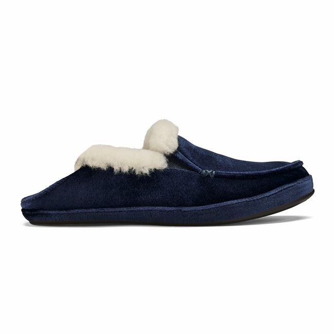 Olukai Women's Ku Una Lanui Slipper - Trench Blue US839-107